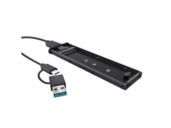 Trust 25806, SSD kabinet, M.2, 10 Gbit/sek., USB-tilslutning, Sort