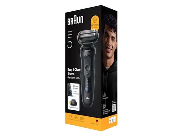 Braun Series 5 52-N1200S, Barberingsmaskin, Svart, Knapper, Batteri, Innebygd batteri, 50 min