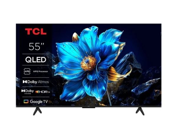 TCL 55T69C - 55" Diagonalklasse (54.9" synlig) LED-bakgrunnsbelyst LCD TV - QLED - Smart TV - Google TV - 4K UHD (2160p) 3840 x 2160 - HDR - Quantu...