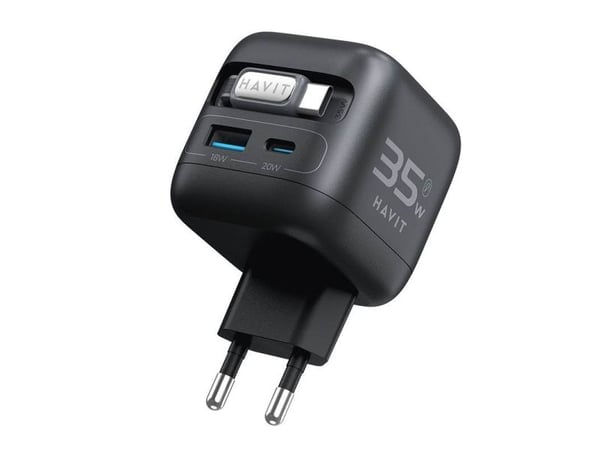 Havit UC250 A-EU, Innendørs, 20 V, Trådløs lading, 0,7 m, Sort