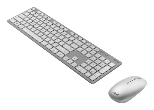 ASUS W5000 - Tastatur- og mussett - 100% - trådløs - 2.4 GHz - QWERTY - hvit
