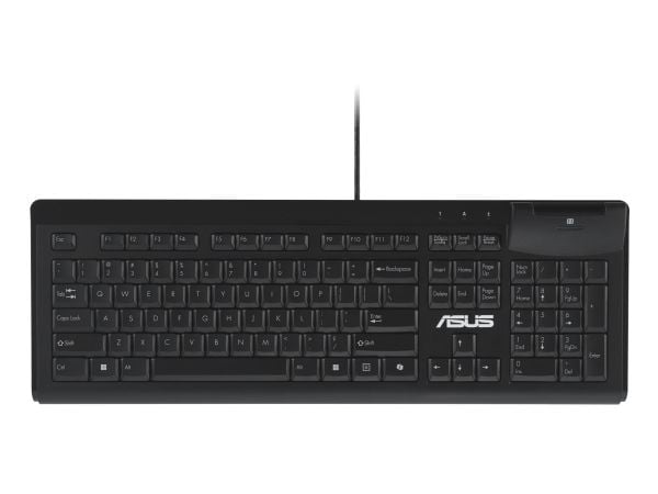 ASUS Smart Card Keyboard KU100, Täysikokoinen (100 %), Langallinen, USB, musta