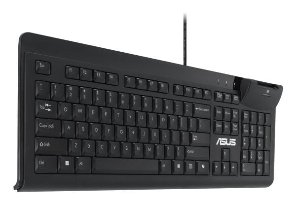 ASUS Smart Card Keyboard KU100, Täysikokoinen (100 %), Langallinen, USB, musta