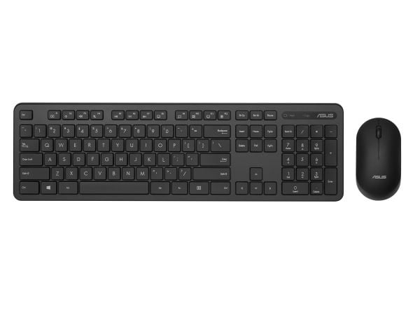 ASUS CW100 - Tastatur- og mussett - 100% - trådløs - 2.4 GHz - QWERTY - Estisk - svart