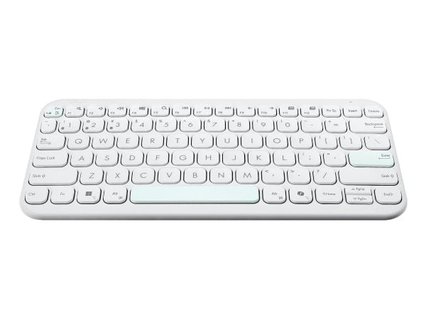 ASUS Marshmallow Keyboard KW100, 75%, Trådløs, Bluetooth, Sakseformet tastebryter, QWERTY, Beige