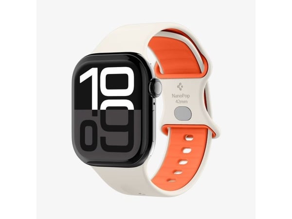 Spigen Nano Pop, Klokkereim, Apple, Apple - Apple Watch 11 (42mm) Apple - Apple Watch 10 (42mm), Silikon, Aluminium, 42mm