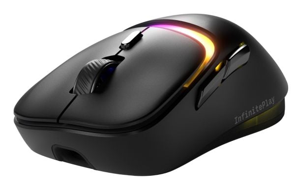 Glorious Gaming Model D3 Wireless, Høyre hendt, Optisk, RF kabel-fri, 30000 DPI, Sort