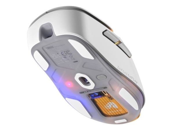 Glorious Gaming Model D3 Wireless, Høyre hendt, Optisk, RF kabel-fri, 30000 DPI, Hvit