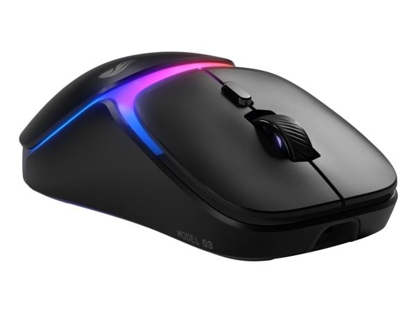 Glorious Gaming Model O3 Wireless, Høyre hendt, Optisk, RF kabel-fri, 30000 DPI, Sort
