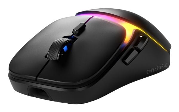 Glorious Gaming Model O3 Wireless, Høyre hendt, Optisk, RF kabel-fri, 30000 DPI, Sort