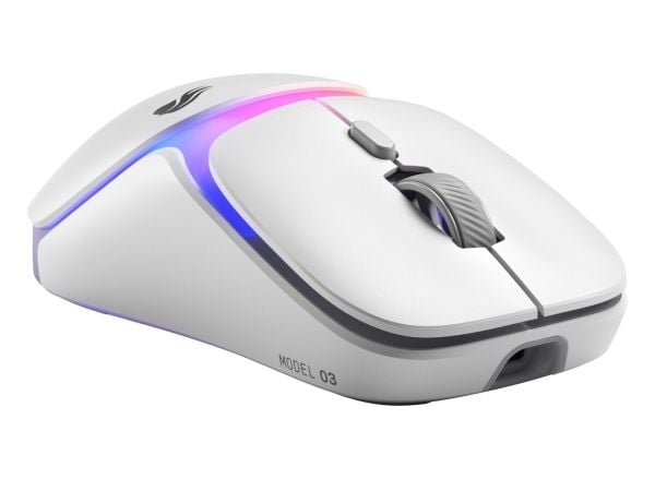 Glorious Gaming Model O3 Wireless, Høyre hendt, Optisk, RF kabel-fri, 30000 DPI, Hvit