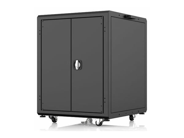 Lanview DCN - Vagn (ladda, säkra och transportera) - för 32 notebooks / Chromebooks / tablets - låsbar - 1.2 mm stål - RAL 9005, svart - skärmstorl...