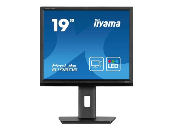 iiyama ProLite B1980S-B1 - LED-skjerm - 19" - 1280 x 1024 @ 75 Hz - TN - 250 cd/m² - 1000:1 - 3 ms - HDMI, DisplayPort - høyttalere - svart, matt