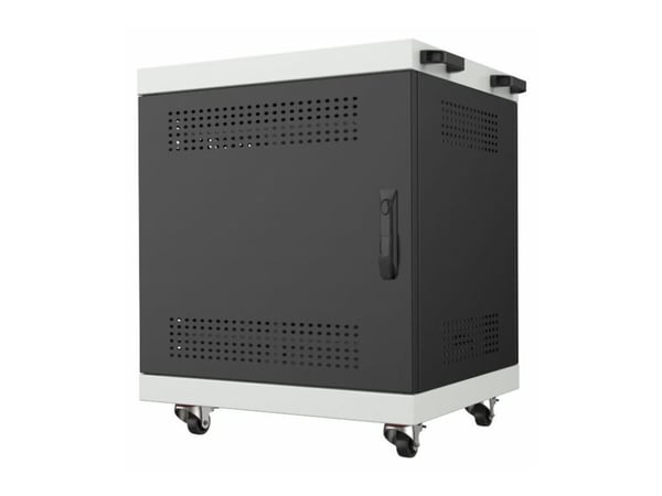 Lanview - Vagn (ladda, säkra och transportera) - för 16 notebooks / Chromebooks / tablets - låsbar - 1.2 mm stål - RAL 9005, svart - utmatning: AC ...