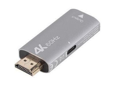 Lanberg - Video adapter - DisplayPort hunn til HDMI hann - sølv - 4K(3840 x 2160) støtte