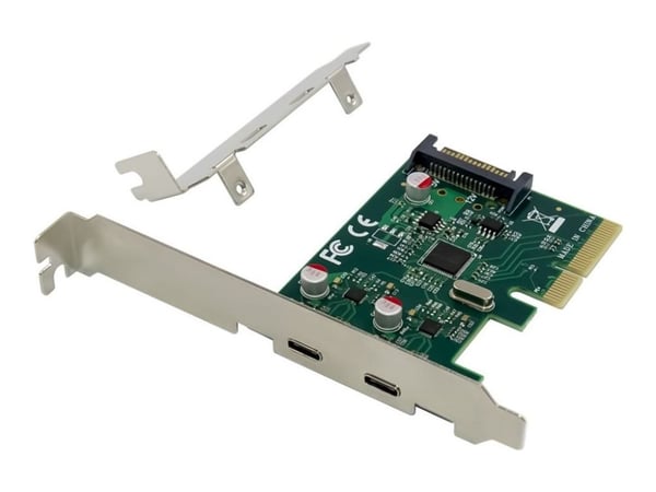 Conceptronic - USB-adapter - PCIe 3.0 x4 lav profil - USB-C 3.2 Gen 2 x 2 - grønn