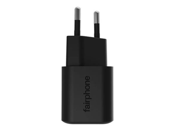 Fairphone - Strömadapter - 30 Watt - 3 A - PD 3.0, PD/PPS 3.3, AFC, Apple 2.4A, QC 3.0, Huawei Fast Charge (USB-C) - svart - Europa