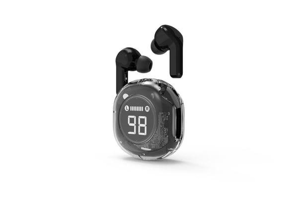 Gembird TWST-01 - True wireless-hodetelefoner med mikrofon - i øret - Bluetooth - svart