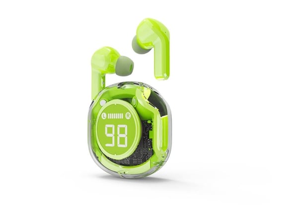 Gembird TWST-01 - True wireless-hodetelefoner med mikrofon - i øret - Bluetooth - grønn