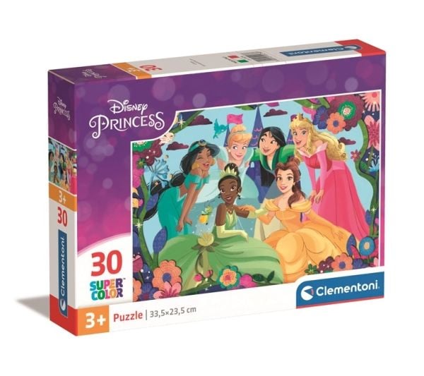 Clementoni Supercolor Disney Princess, 30 stk, tegneserier, 3 år