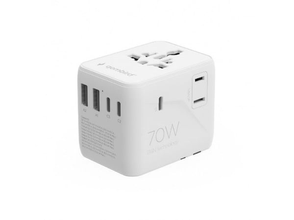 Gembird - Strömkontaktadapter med USB-laddningsadapter - Typ A, Typ C, Typ G, Typ I (P) till USB, USB-C, Typ A, typ B, Typ C, Typ E, Typ G, Typ I, ...