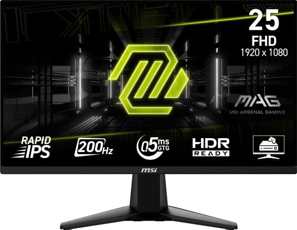 MSI MAG 255F E20, 62,2 cm (24.5"), 1920 x 1080 pikseliä, Full HD, LCD, 0,5 ms, musta