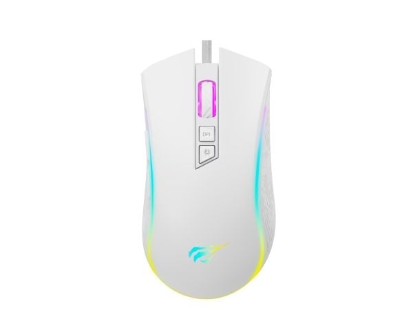 Havit MS1034, Høyre hendt, Optisk, USB Type-A, 4800 DPI, Hvit