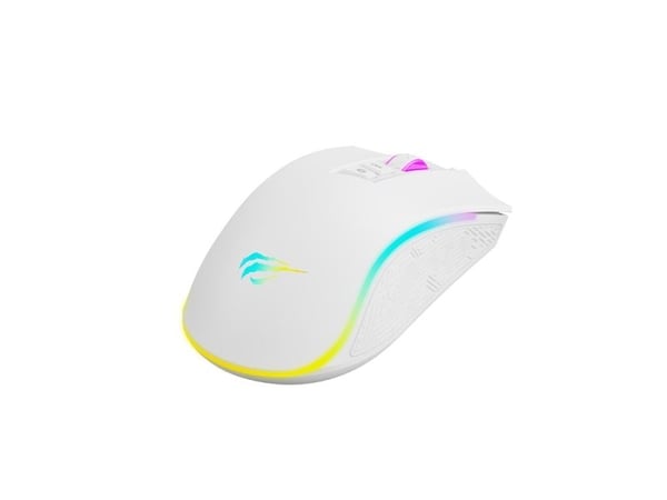 Havit MS1034, Høyre hendt, Optisk, USB Type-A, 4800 DPI, Hvit