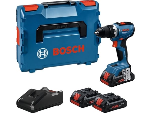 Bosch GSR 18V-65 Professional, Boremaskin med pistolgrep, Nøkkel, Sort, Blå, 2100 RPM, 550 RPM, 2100 RPM