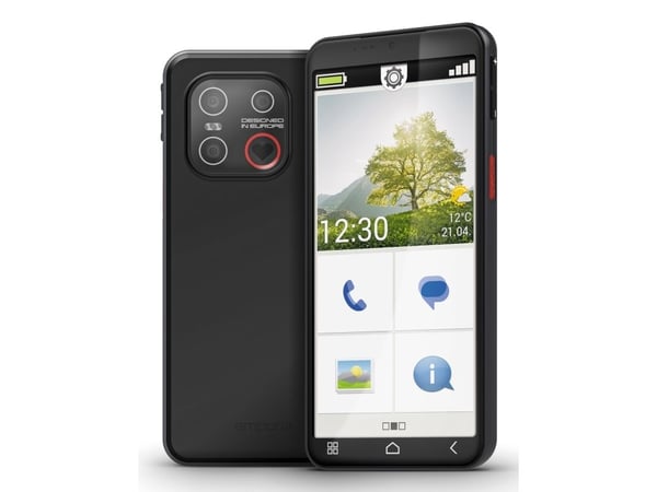 Emporia emporiaSMART.7mini, 13,8 cm (5.45"), 6 GB, 128 GB, 13 MP, Android 15, Musta