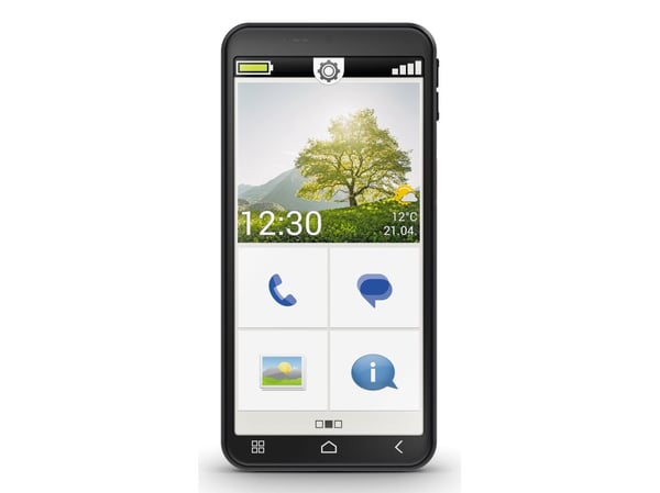 Emporia emporiaSMART.7mini, 13,8 cm (5.45"), 6 GB, 128 GB, 13 MP, Android 15, Musta