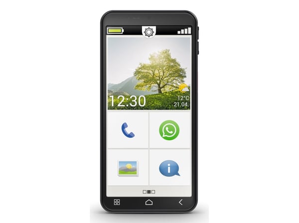 Emporia emporiaSMART.7mini, 13,8 cm (5.45"), 6 GB, 128 GB, 13 MP, Android 15, Musta