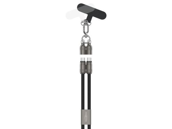 ANSMANN nøkkelbåndkabel USB Type-C til USB Type-C 120 cm / svart