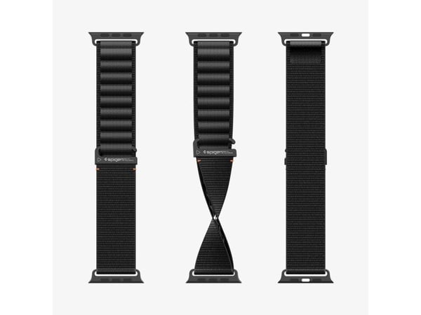 Spigen WBF1-rem til Apple Watch 6/7/8/9/10/11/SE/SE 3/Ultra 1/Ultra 2/Ultra 3 44/45/46/49 mm svart