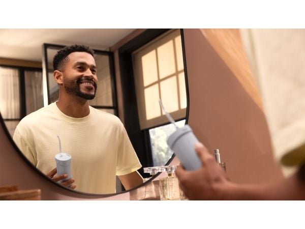 Philips Sonicare HX3333/24, 0,2 l, Blå, Trådløs munnskyller, Knapper, Batteri, 2 år