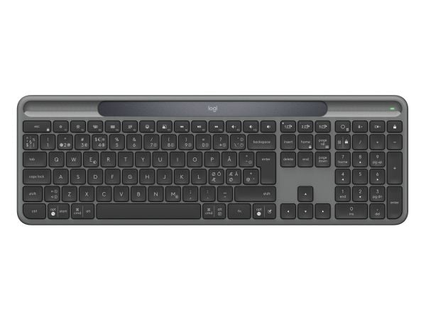 LOGITECH Slim Solar+ Keyboard Graphite - Nordic