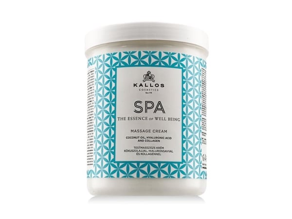KALLOS Spa Massage Cream kokosolja, hyaluronsyra & kollagen 1000 ml