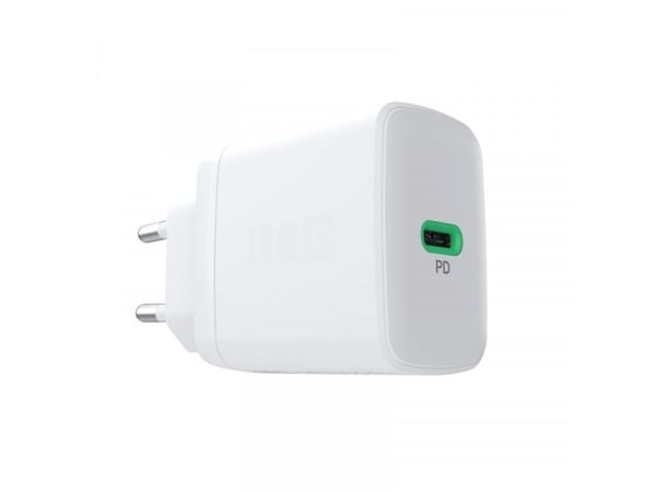 Green Cell Green Cell Greencell PowerSource Solo30 Lader USB C hvit strømadapter 30W strømforsyning