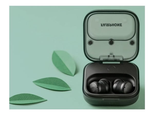 Fairphone Fairbuds - True wireless-hörlurar med mikrofon - inuti örat - Bluetooth - aktiv brusradering - svart