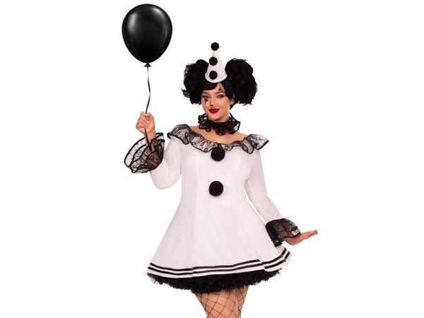 Pierrot clownkostym Plus