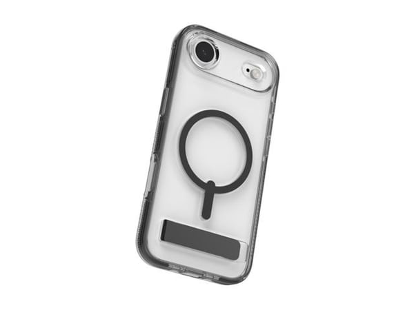 ZAGG Santa Cruz Snap Kickstand, Suojus, Apple, iPhone 17 Air, 16,5 cm (6.5"), musta, Läpinäkyvä