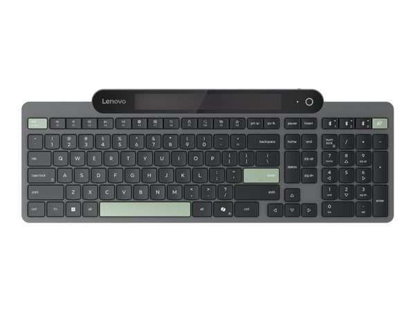 Lenovo - Tastatur - self-charging - trådløs - Bluetooth 5.1 - QWERTY - Nordisk - svart - brun boks