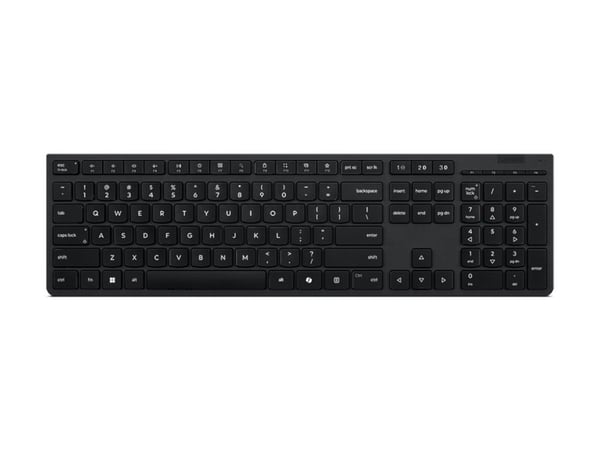 Lenovo Professional - Tastatur - ladbar - full size - trådløs - 2.4 GHz, Bluetooth - QWERTY - Nordisk - grå - brun boks - for ThinkCentre M70q Gen ...