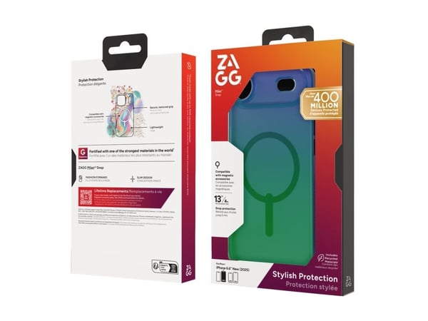 ZAGG Milan Snap - Bagsidecover til mobiltelefon - MagSafe-kompatibilitet - grafen - ravn fjeder - for Apple iPhone Air