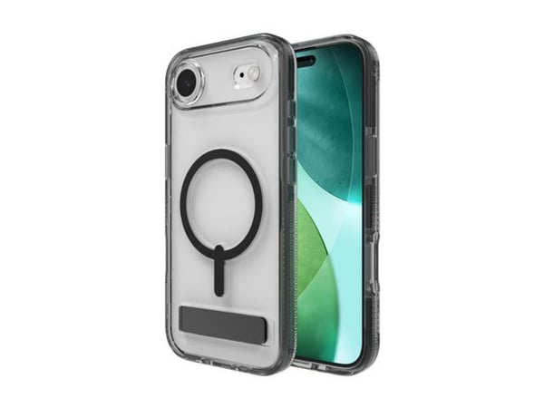 Zagg Santa Cruz Snap - Baksidedeksel for mobiltelefon - med stativ - MagSafe-samsvar - kullsort - for Apple iPhone Air