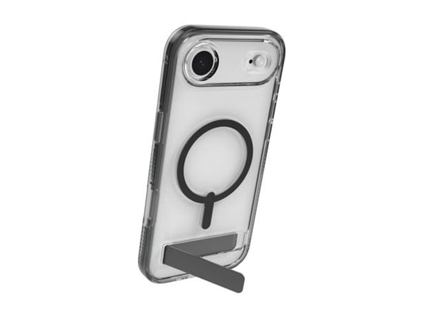 ZAGG Santa Cruz Snap Kickstand, Suojus, Apple, iPhone 17 Air, 16,5 cm (6.5"), musta, Läpinäkyvä