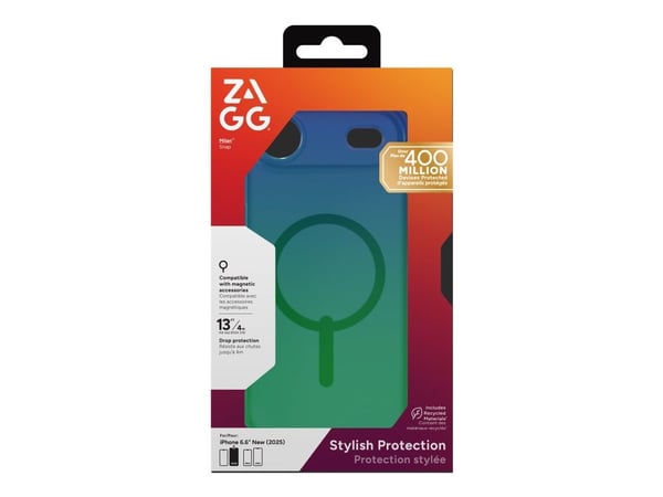 ZAGG Milan Snap - Bagsidecover til mobiltelefon - MagSafe-kompatibilitet - grafen - ravn fjeder - for Apple iPhone Air