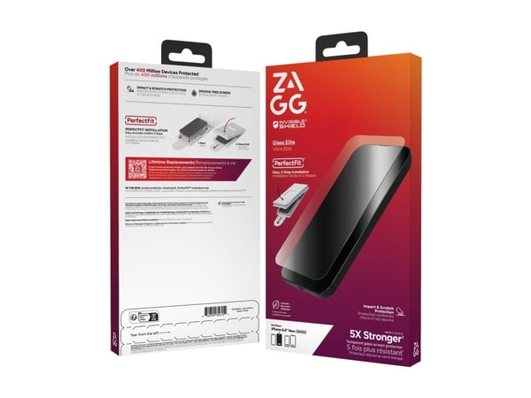 ZAGG InvisibleShield Glass Elite - Skjermbeskyttelse for mobiltelefon - glass - for Apple iPhone Air