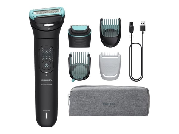 Philips 7000 Series Body Groomer BG7470/15 Series 7000, Våt og tørr, Vedlikeholdsfri - ingen smøring nødvendig, Batteri, Svart