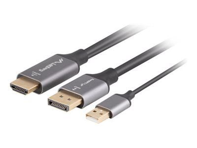 KABEL HDMI(M)->DISPLAYPORT(M) 1,8M 4K CZARNY LANBERG
